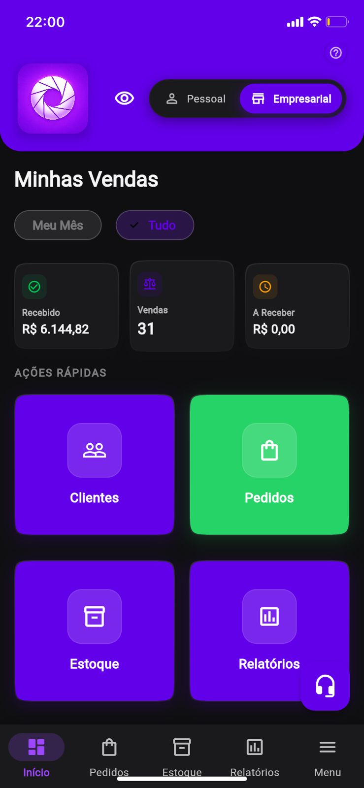 Tela do App NUVEM