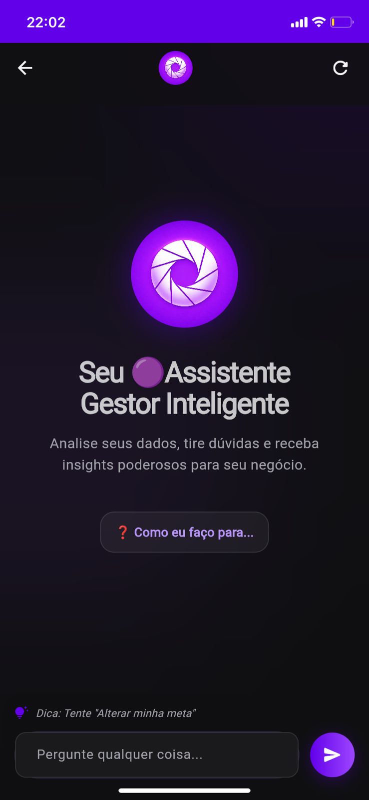 Tela do App NUVEM